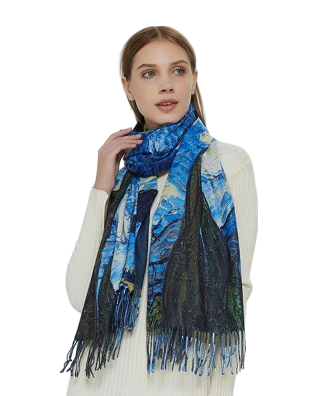 Van Gogh's Starry Night – Printed Artist Scarf