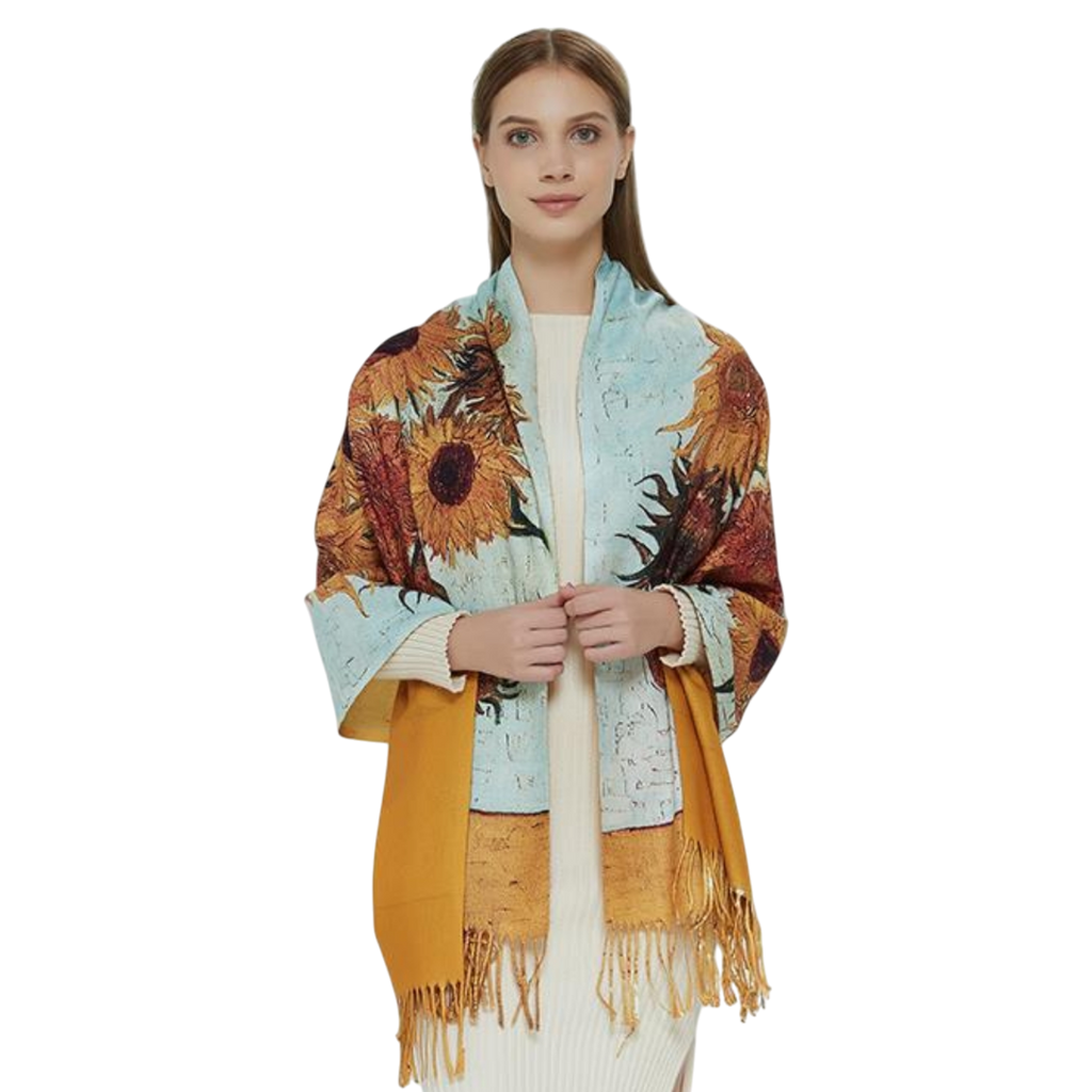 Van Gogh's Sunflowers – Printed Artist Scarf