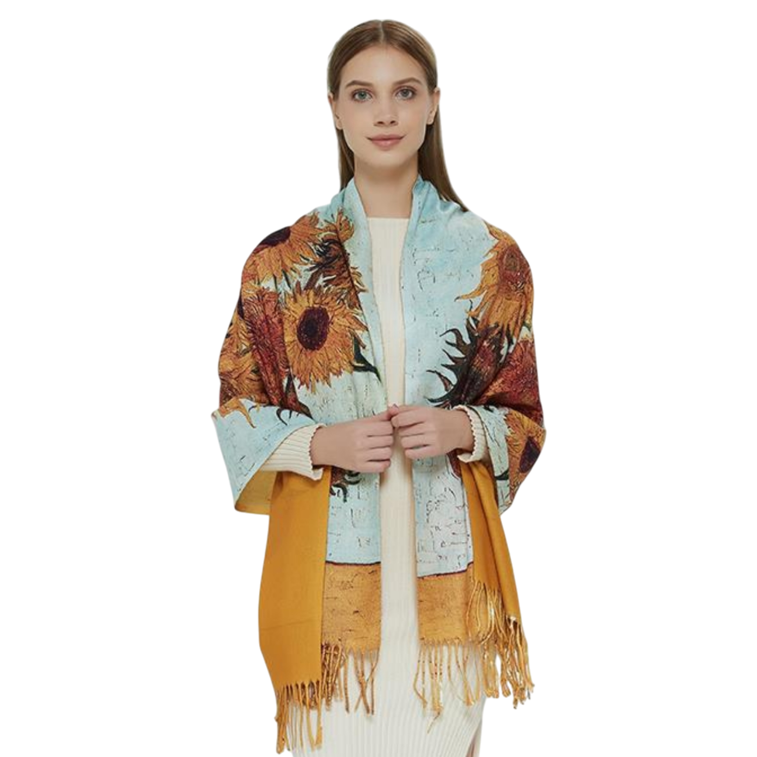 Van Gogh's Sunflowers – Printed Artist Scarf