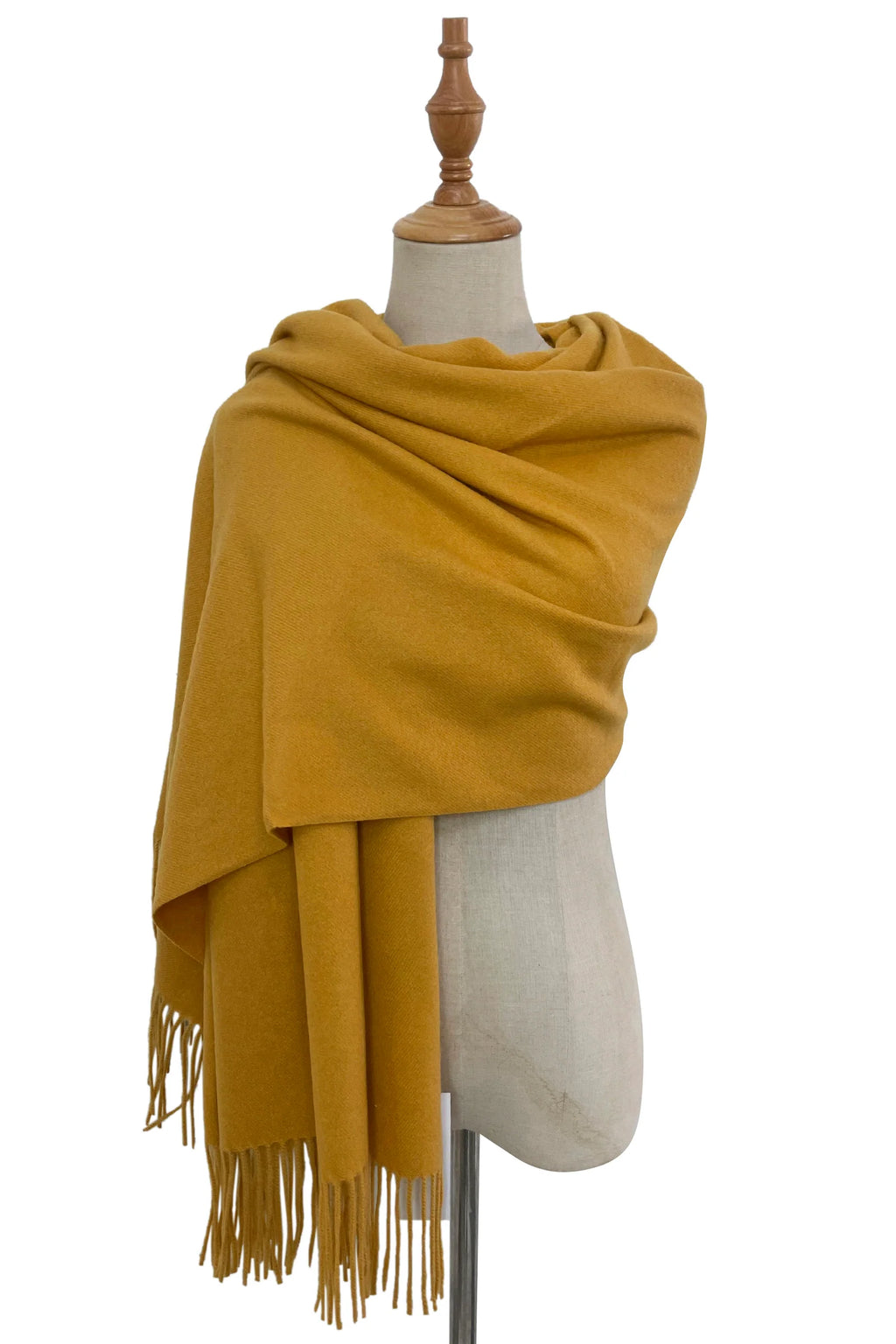 Super Soft Plain Classic Cashmere Scarf – Mustard