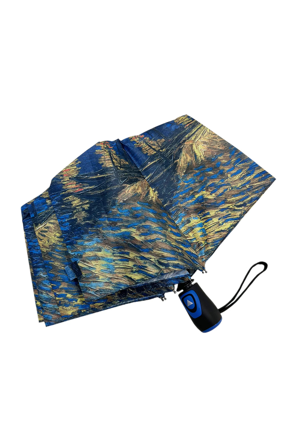 Van Gogh Starry Night Over the Rhône Print Umbrella – Short Automatic Umbrella