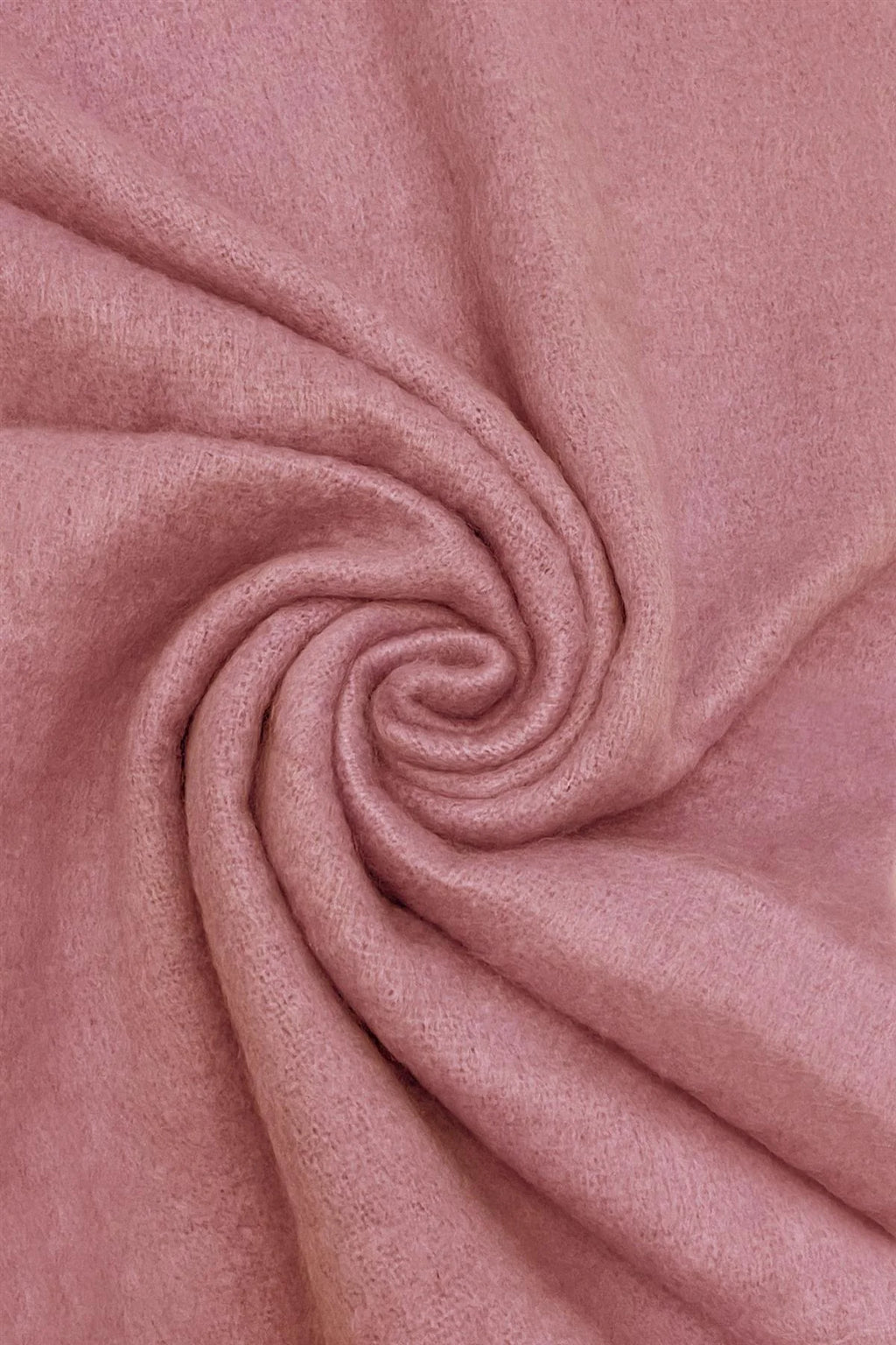 Cosy Plain Blanket Tassel Scarf- Dusty Pink