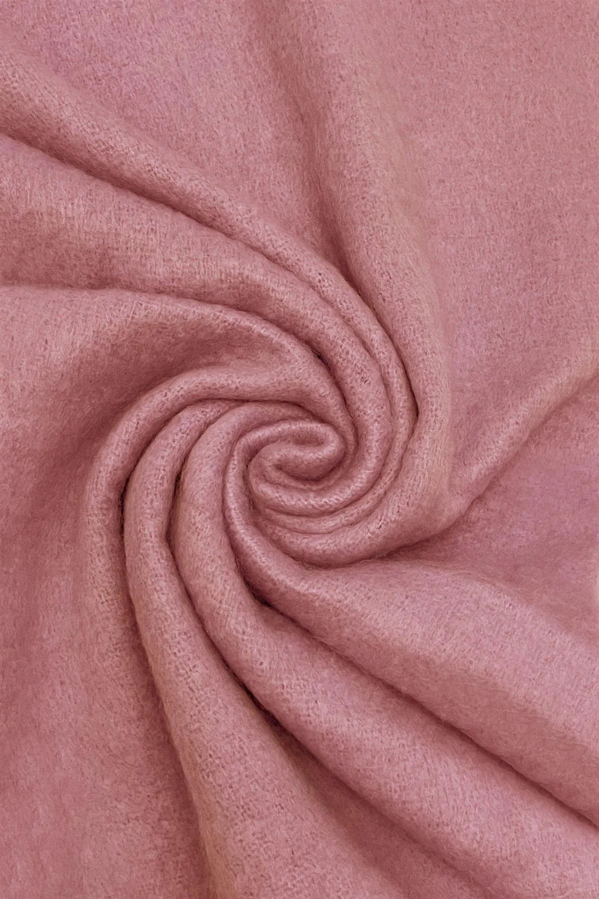 Cosy Plain Blanket Tassel Scarf- Teal