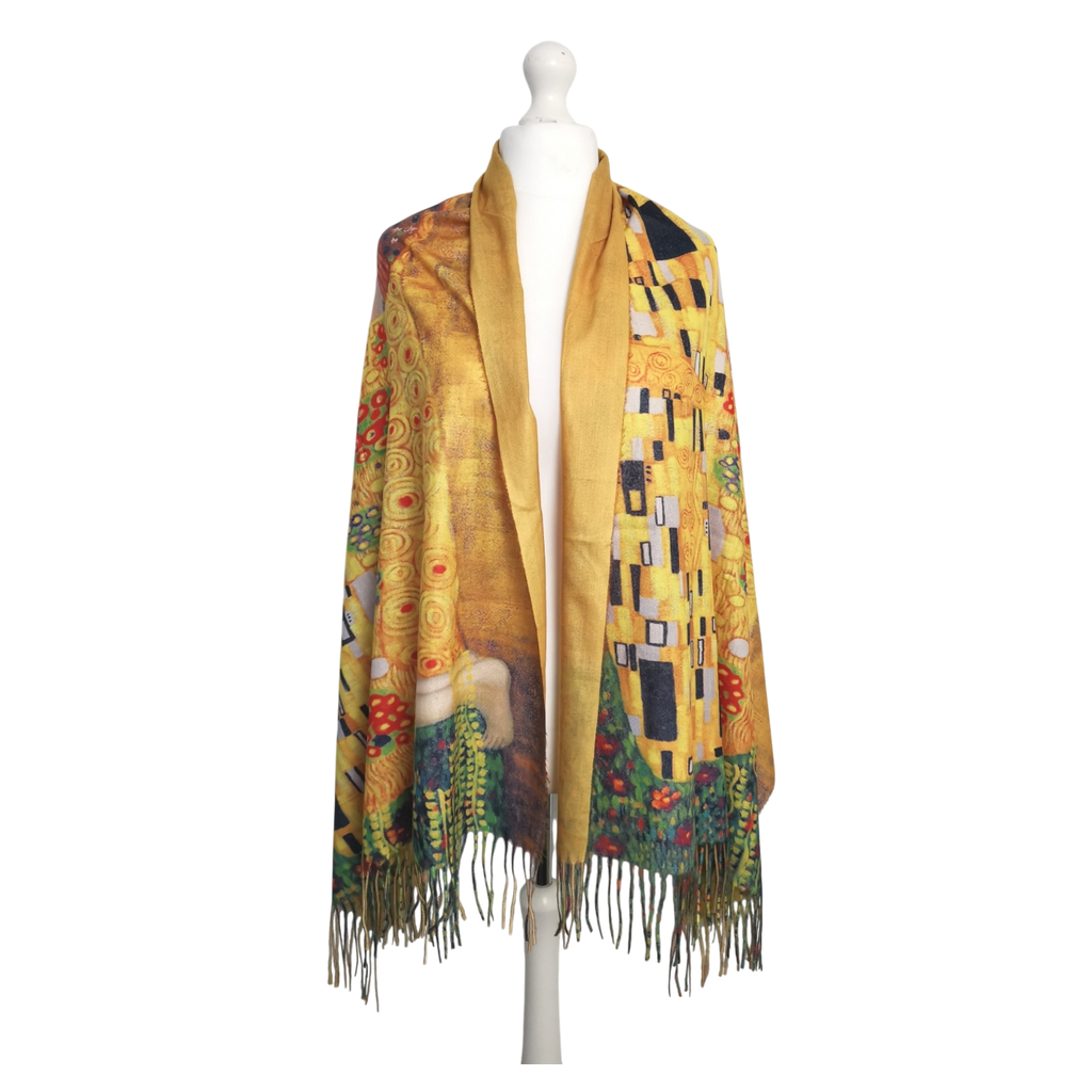 Klimt's Kiss – Printed Artist Scarf