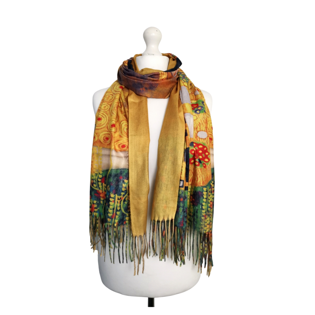 Klimt's Kiss – Printed Artist Scarf