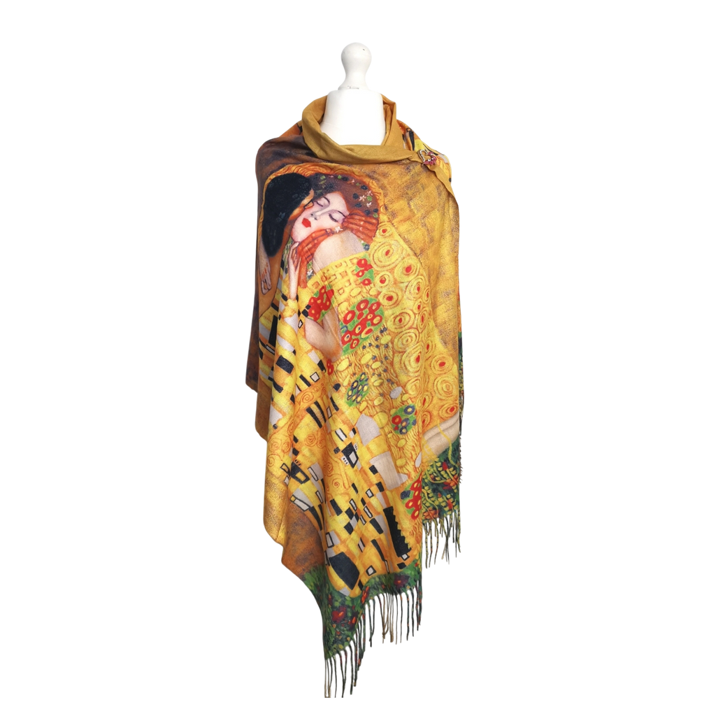 Klimt's Kiss – Printed Artist Scarf