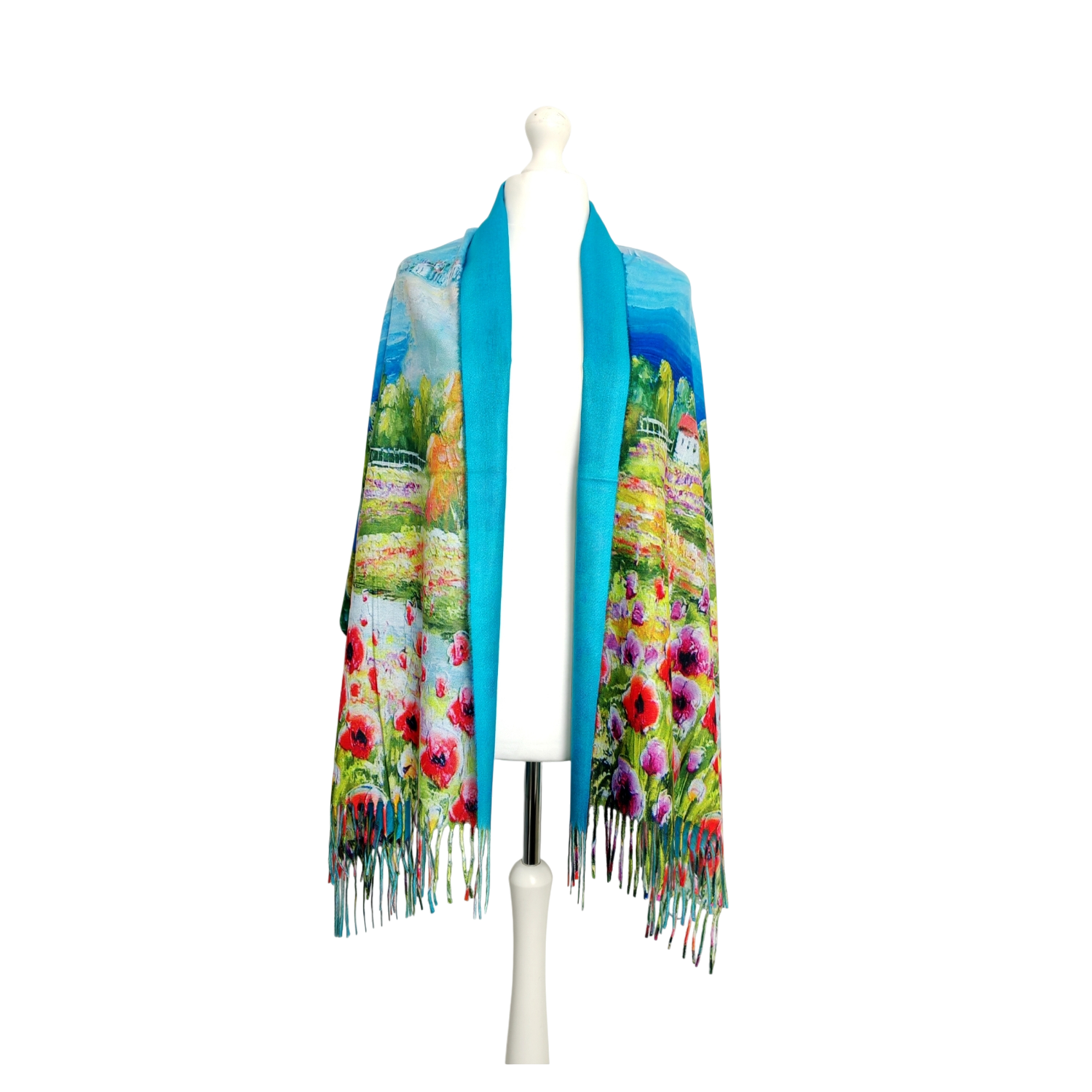 Seaside Poppy Field – Printed Artist Scarf