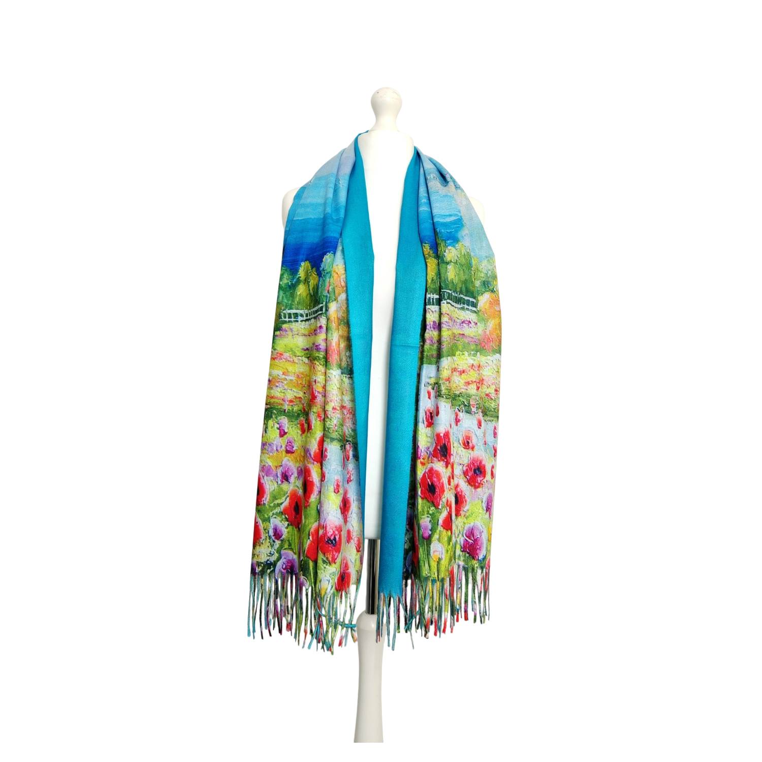 Seaside Poppy Field – Printed Artist Scarf