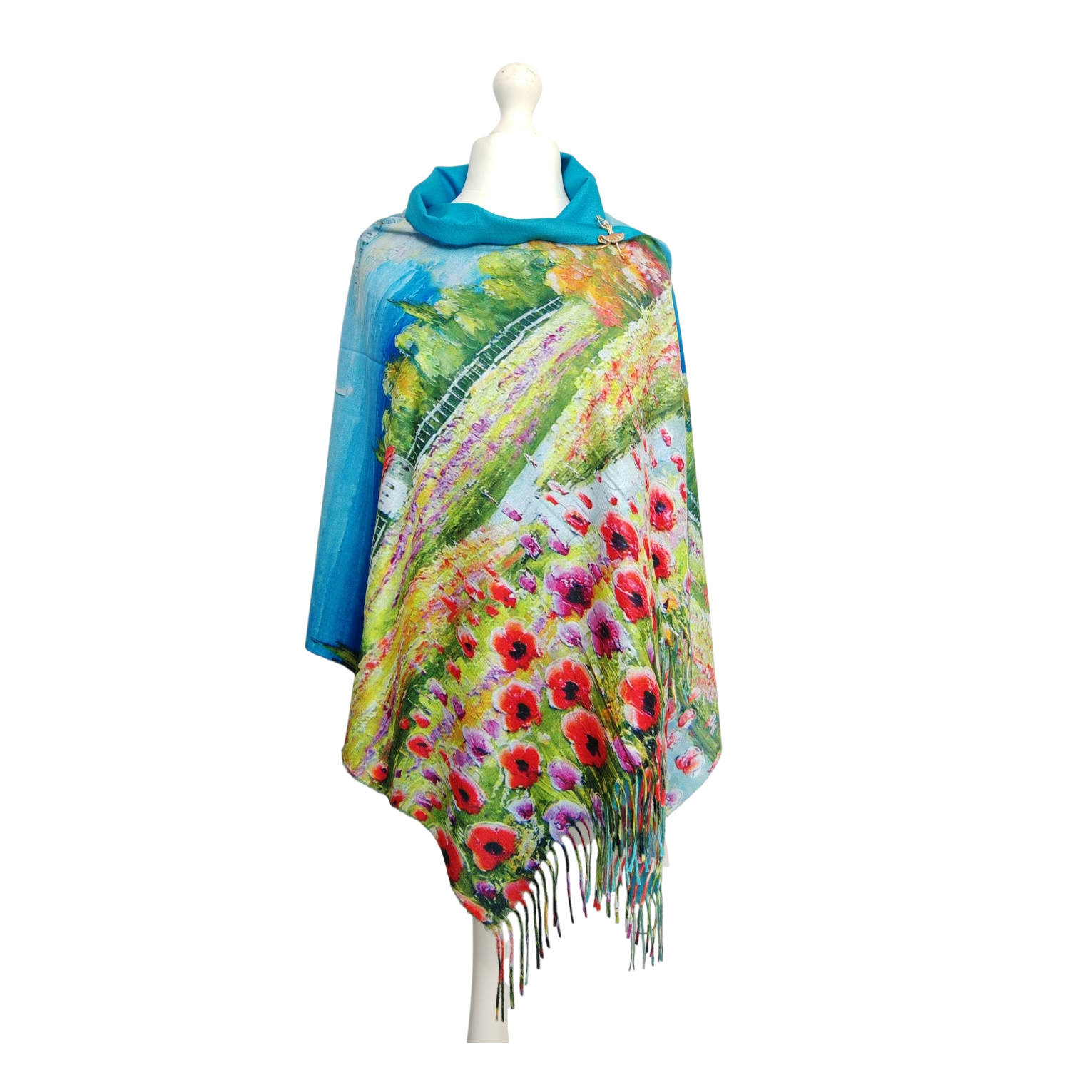 Seaside Poppy Field – Printed Artist Scarf