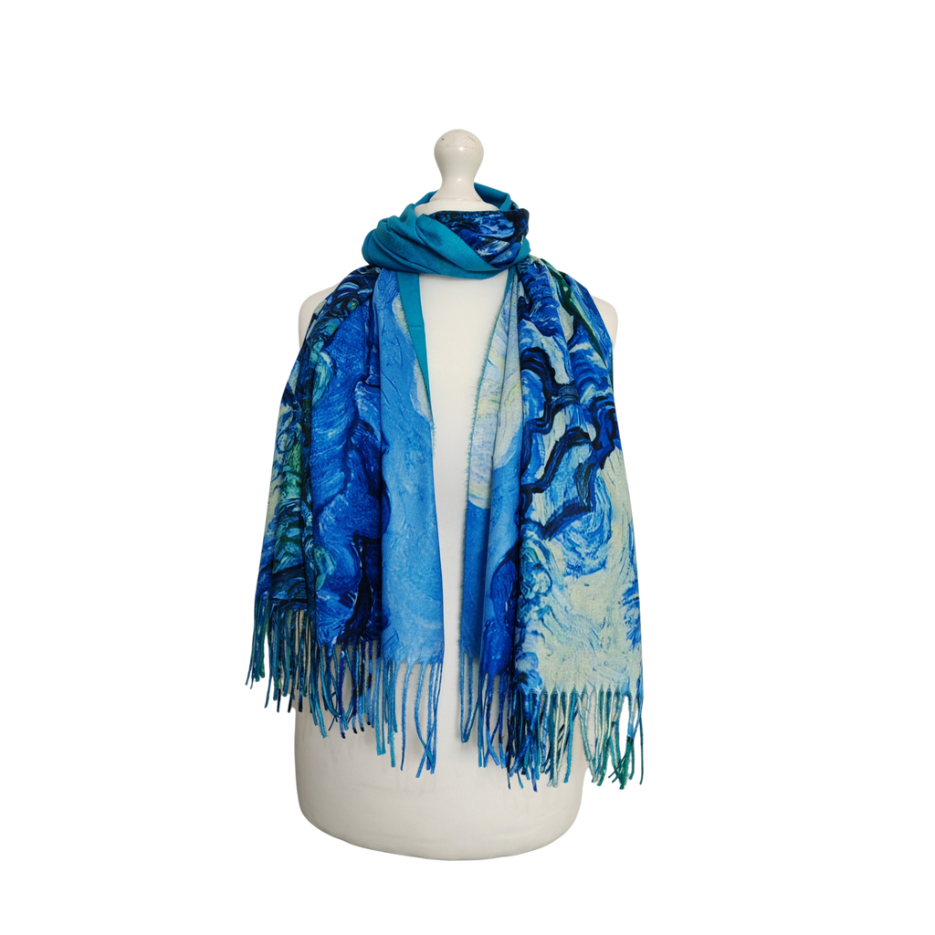 Olive Trees with the Alpilles – Printed Artist Scarf