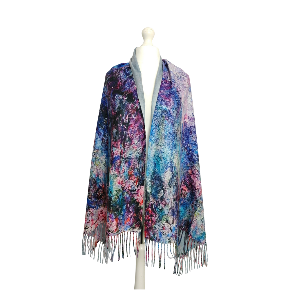 The House in the Rose Garden – Printed Artist Scarf Shawl Wrap