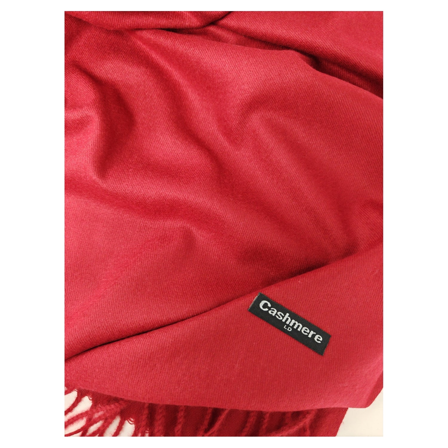 Classic Cashmere Blend Scarf – Red