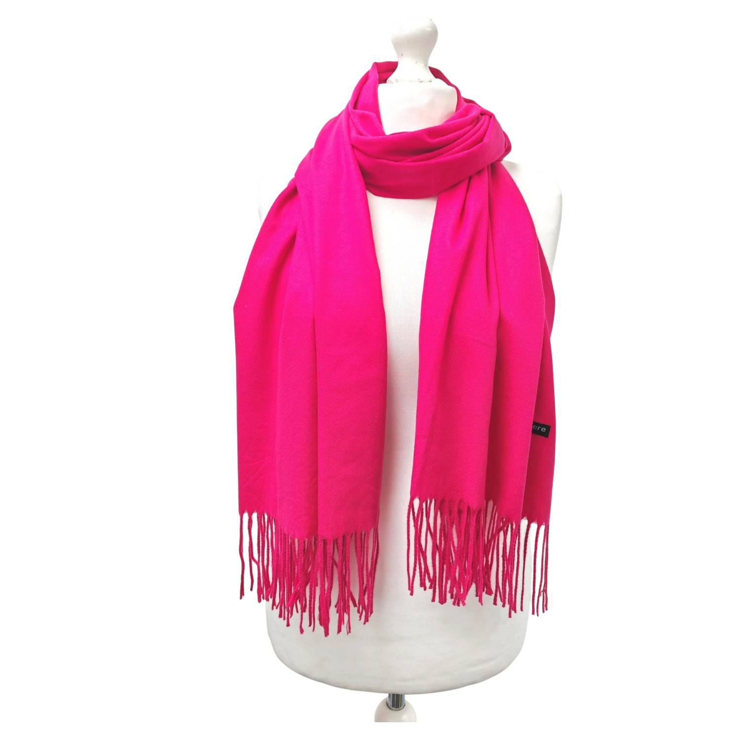 Super Soft Plain Classic Cashmere Scarf – Hot Pink