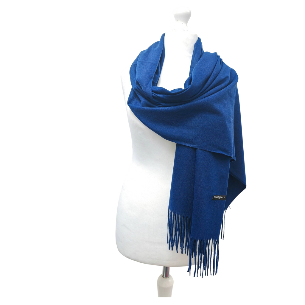 Super Soft Plain Classic Cashmere Scarf – Navy