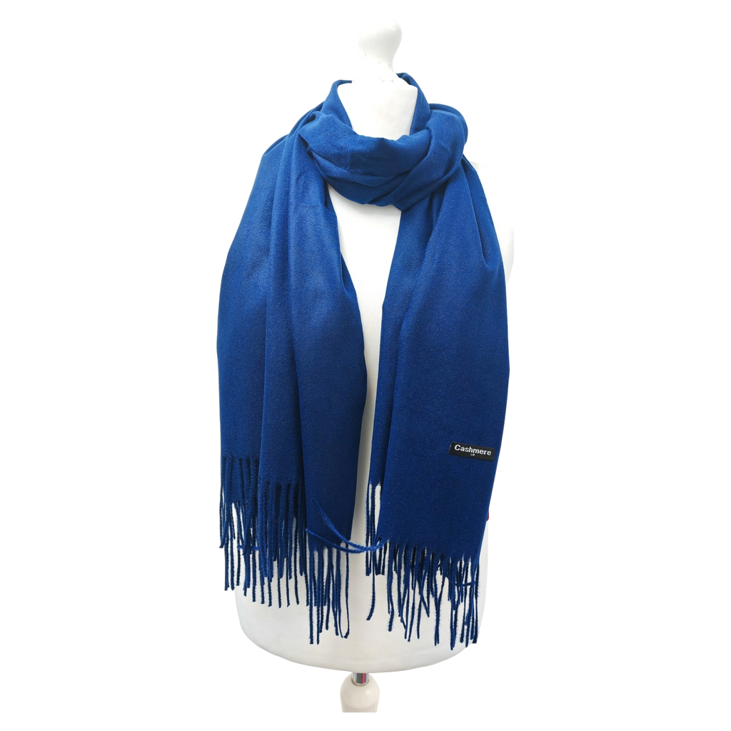 Super Soft Plain Classic Cashmere Scarf – Navy