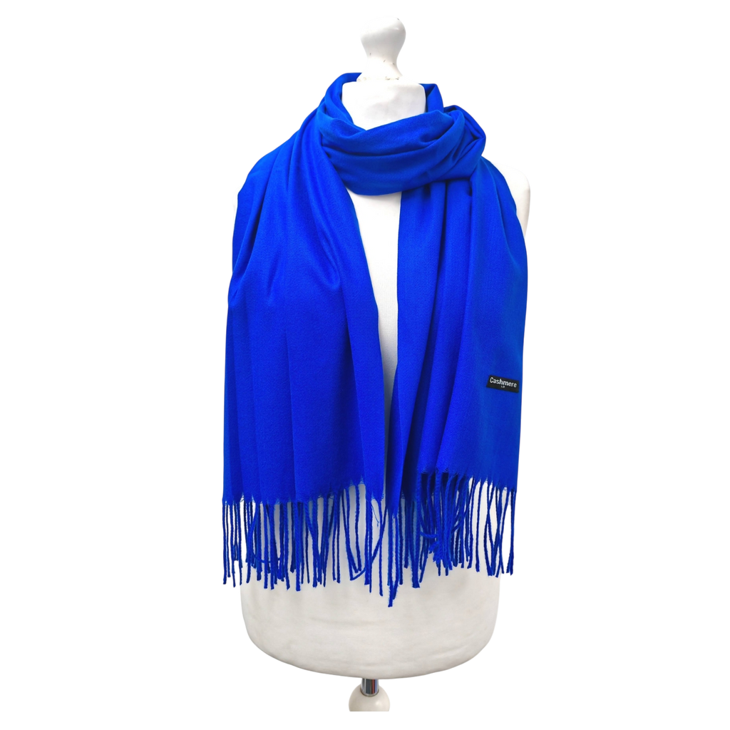 Super Soft Plain Classic Cashmere Scarf – Royal Blue
