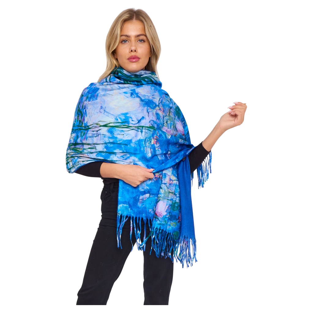 Monet's Water Lilies  – Printed Artist Scarf