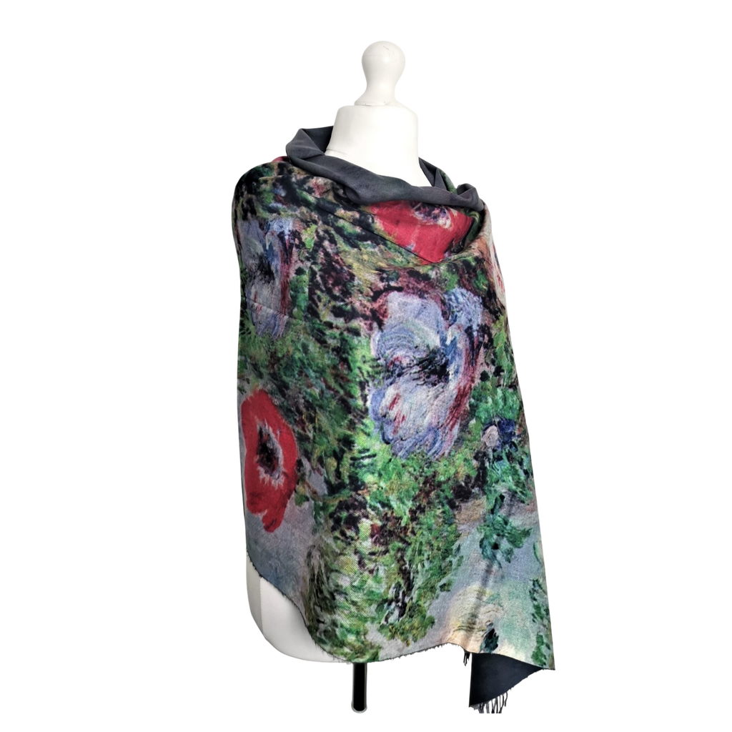 Still Life with Anemones – Printed Artist Scarf