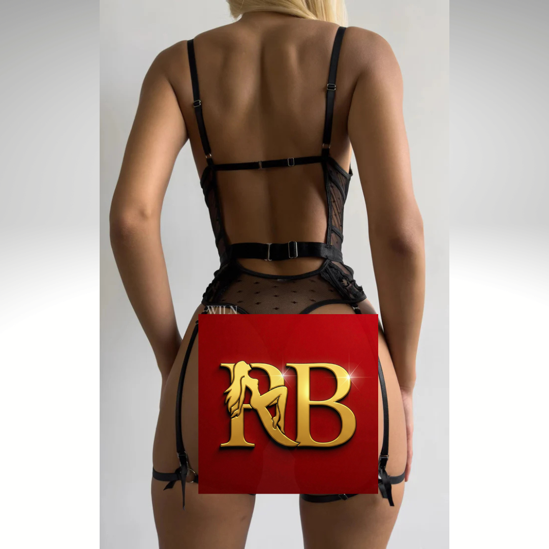 Teddy Body Piece Romantic Lingerie Set DEVOTION - Black