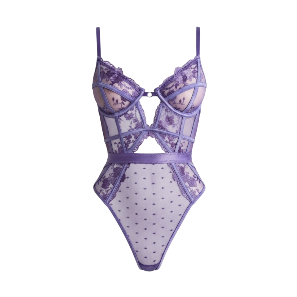 Lilac Teddy Body Piece Romantic Lingerie Set DEVOTION