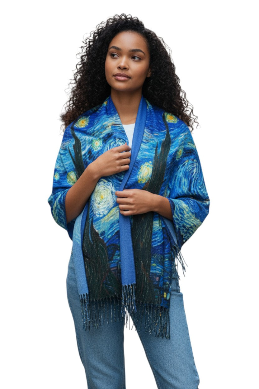 Van Gogh's Starry Night – Printed Artist Scarf